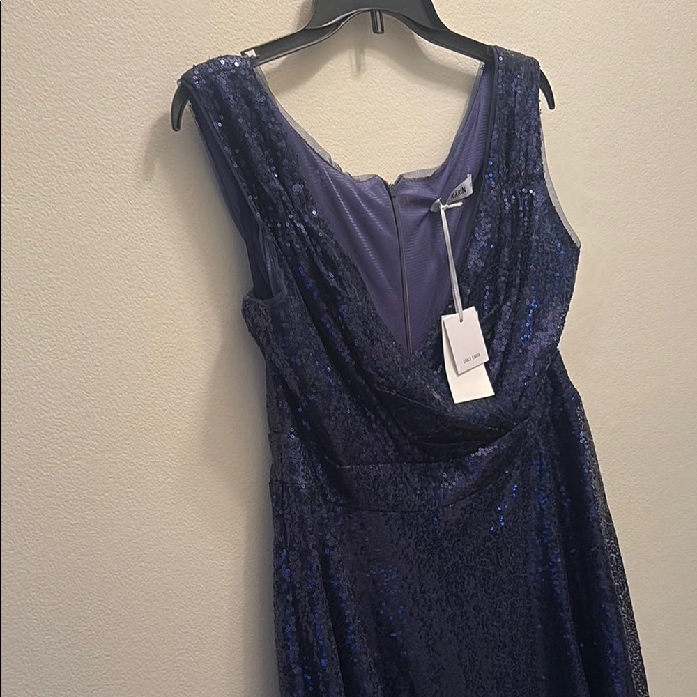 Elegant Grace Karin Blue Sequin Dress